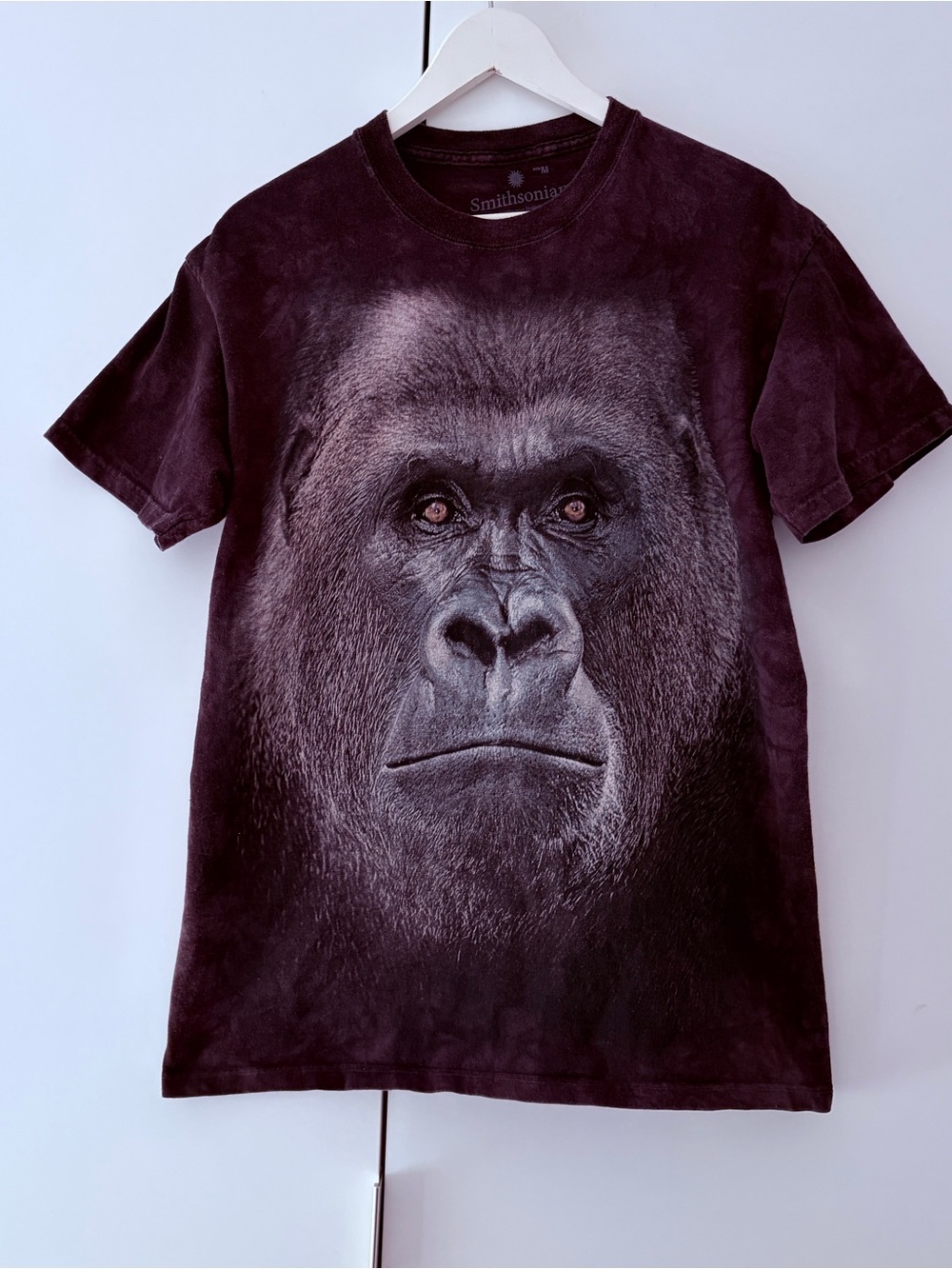 Smithsonian Big Face Lowland Gorilla Graphic Tee Bleached Black by The Mountain